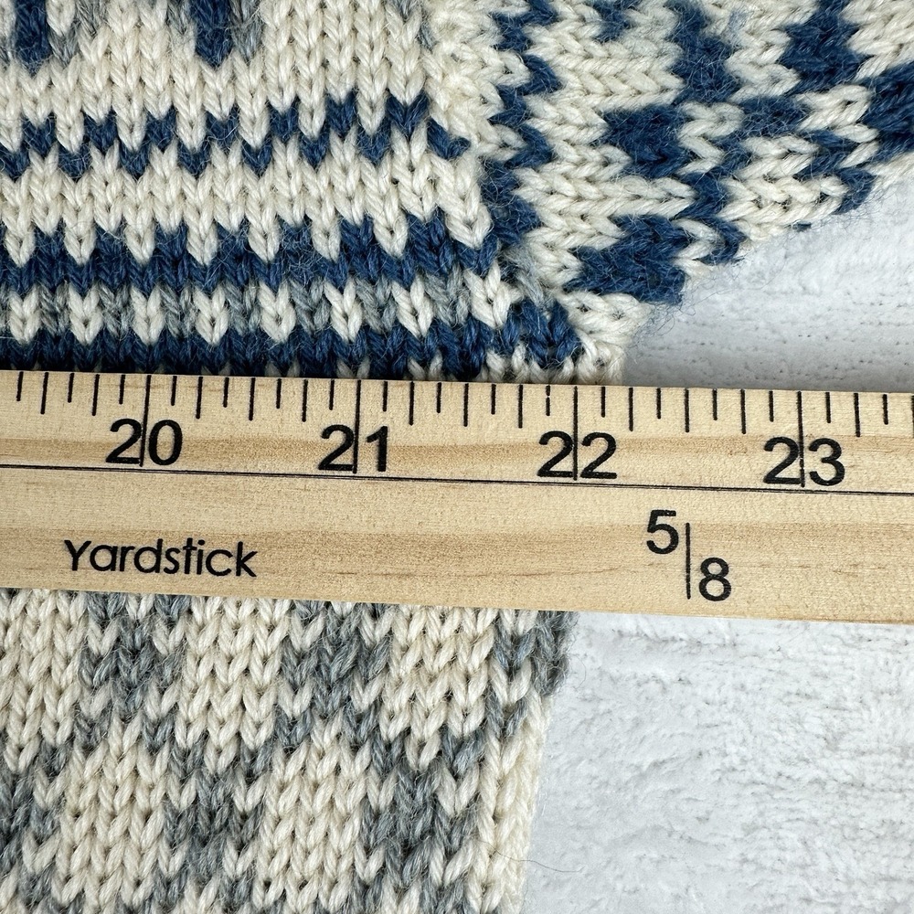 Vintage Dale of Norway Wool Cardigan Womens M Blue Fair Isle Nordic Pewter Clasp - Picture 7 of 8